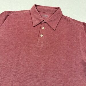 Untuckit Shirt Mens Medium Maroon Long Sleeve Polo Wrinkle Free‎